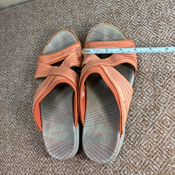 Merrell Sandals Womens Sz 9 Heather Copper Glaze Slide Open Toe Casual Comfy - Picture 8 of 8